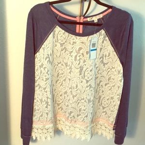 Brand New long sleeve with lace